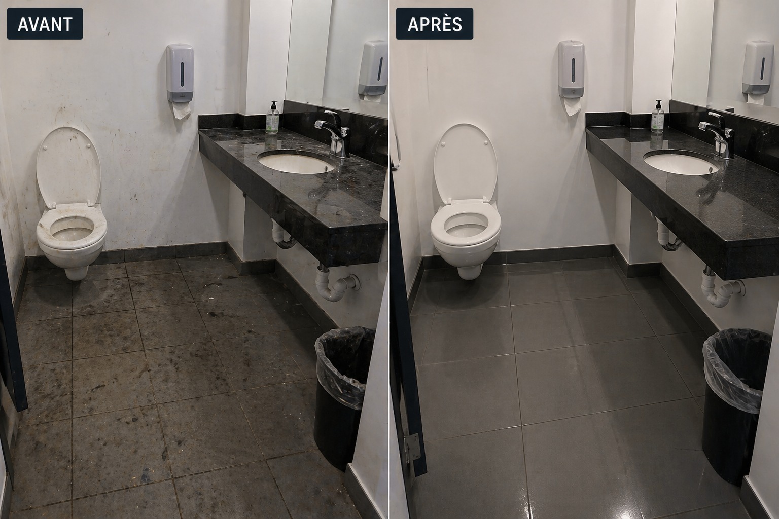 Avant / après — Sanitaires